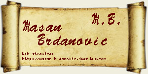 Mašan Brdanović vizit kartica